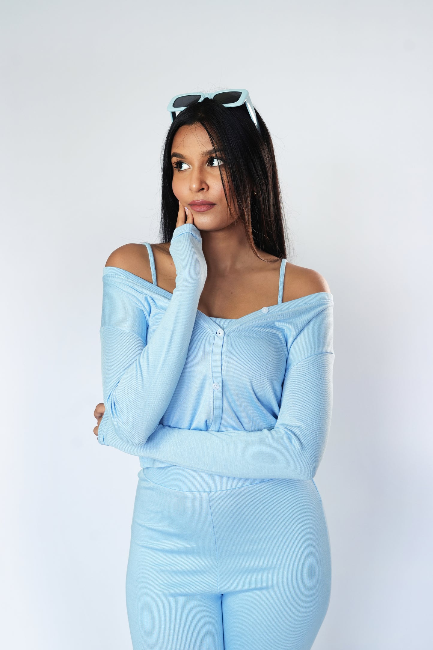 3 Piece Off Duty Set: Britney Blue