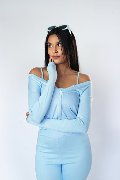 3 Piece Off Duty Set: Britney Blue