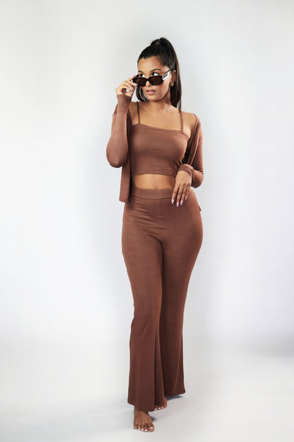 3 Piece Off Duty Set: Beyonce Brown